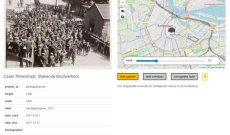 Voorbeeld van het protest in kaart project op de webiste van HetVolk